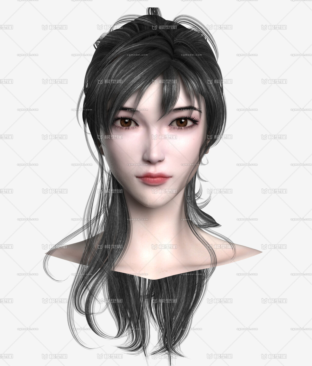 美女头像 女人头 作品出售 maya文_潇潇慕惠作品_人物女人人物女人_cg