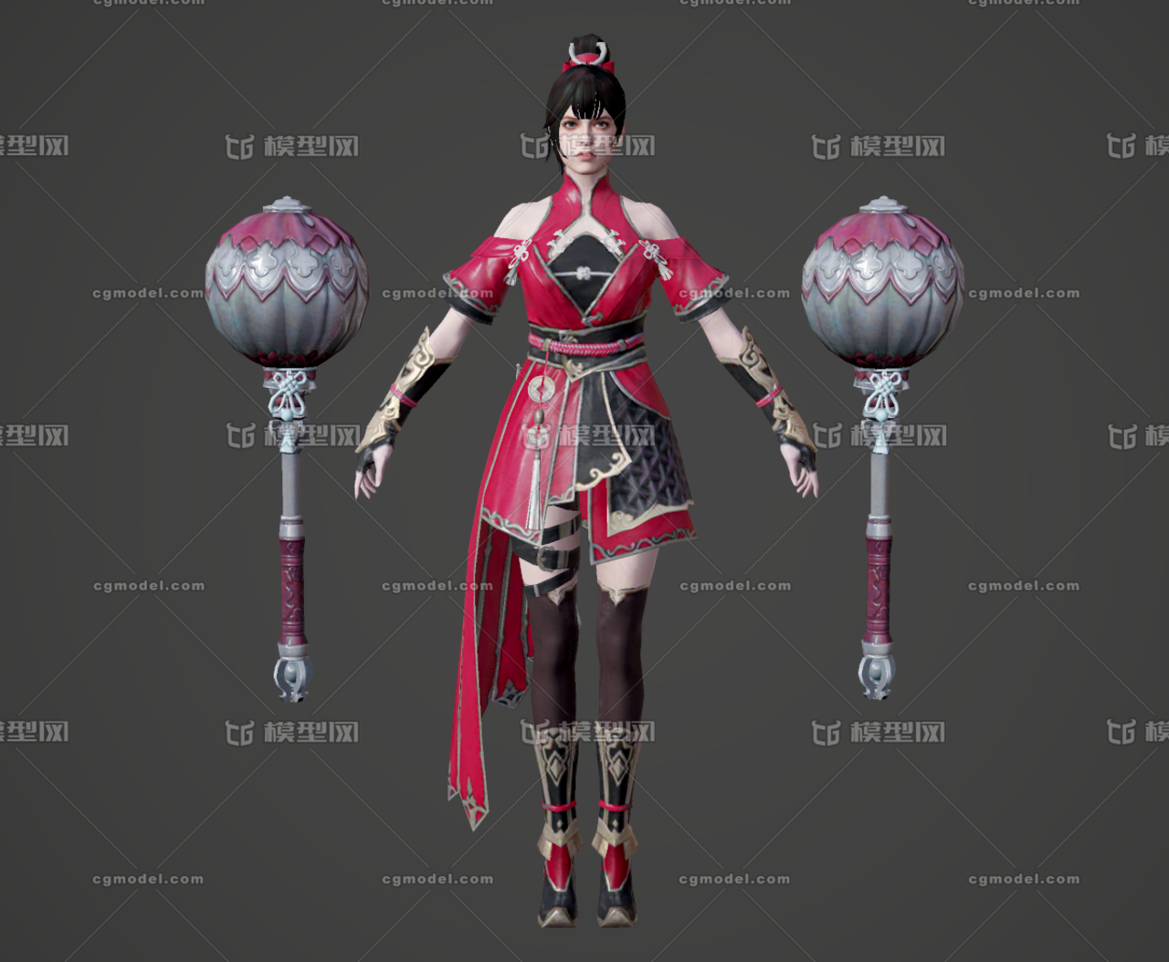 pbr 古代人物 女武神 女战神 杨门女将 女将军 女将领 女统领 铠甲