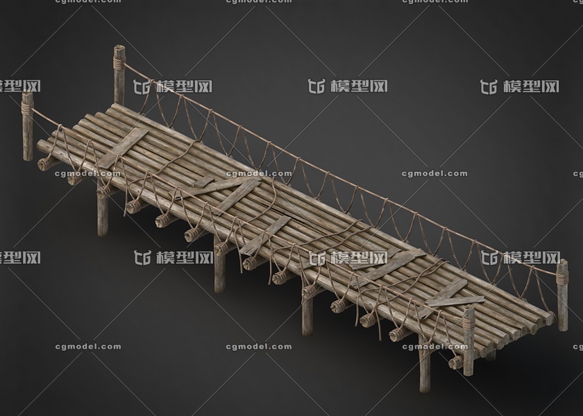 桥 木桥模型-场景部件模型库-3ds Max(.max)模型下载-cg模型网