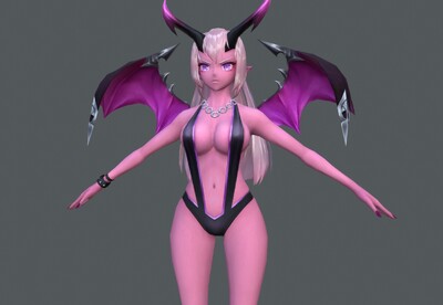 二次元 梦魇 蝙蝠女妖  漫画魔女  动漫 妖女  女魔头