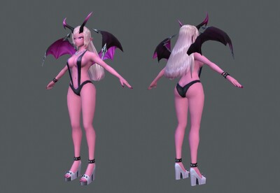 二次元 梦魇 蝙蝠女妖  漫画魔女  动漫 妖女  女魔头