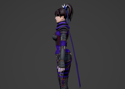 pbr 日本 女忍者 女刺客 女杀手 甲贺 伊贺 日本武士 武士刀 夜行衣