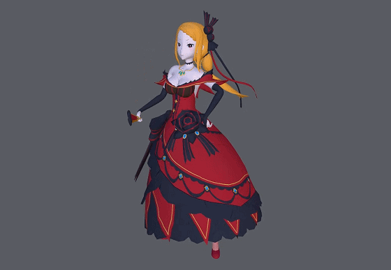 卡通 漫画 贵族 女人 【22组动画】动漫 红裙 女人