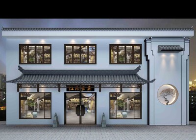 门头 餐厅 商业街官方提示:1,如该资源发布者无特别说明,模型结构