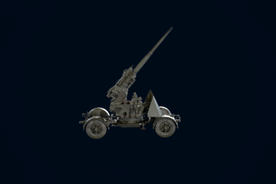 次世代二战英国qf3.7英寸高射炮模型