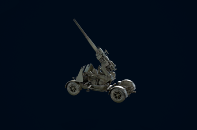 次世代二战英国qf3.7英寸高射炮模型