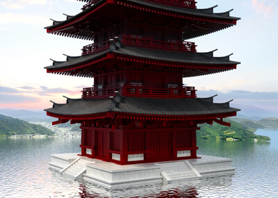 中式古建筑塔楼