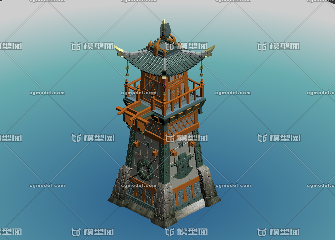 塔楼,阙,山门,哨塔,了望塔楼,古代塔楼,2.5d游戏场景建筑,中式古建筑