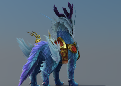 手绘麒麟神兽坐骑貔貅饕餮