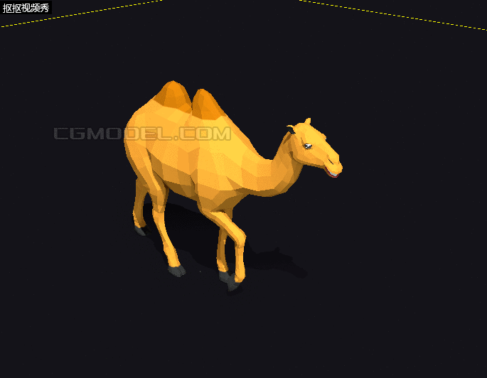 low poly 风格 卡通 骆驼  高质量 游戏模型