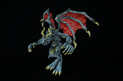 魔龙 绑定 手绘 怪物模型 pbr 次世代 游戏怪物模型 翅膀