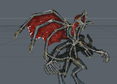 魔龙 绑定 手绘 怪物模型 pbr 次世代 游戏怪物模型 翅膀