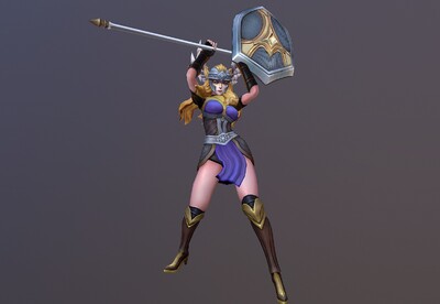 维京女战士  【有动画】次世代  盾牌女战士   女角色