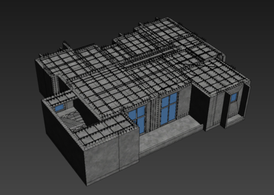 pc装配式建筑 每个组件可单独拆分_itsbox作品_建筑商业办公_cg模型网