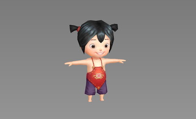 女童 女婴儿 红肚兜 小孩子 古代儿童 童女 妹妹