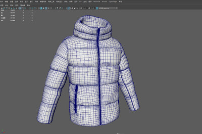 衣服  卡通衣服 外套 冬天衣服maya 三维皮衣