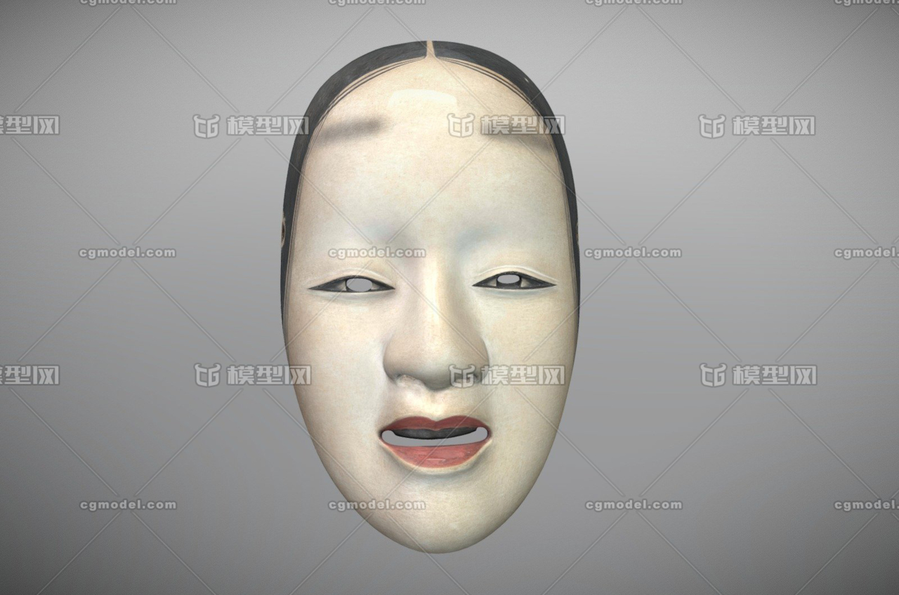 322 般若 面具 日本面具 鬼 恶灵 假面 能剧 日式 恐怖 3d扫描 3d打印