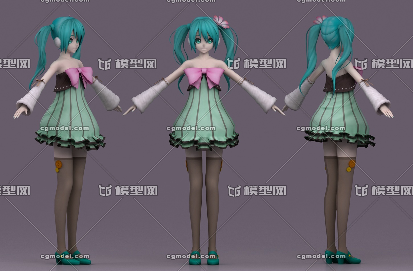 二次元 卡通 初音未来 miku 漫画_cgmt1991作品_人物女人_cg模型网