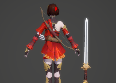 次世代 pbr 武侠风 美女 古装 弓箭手 中国风 武林 江湖 女中豪杰