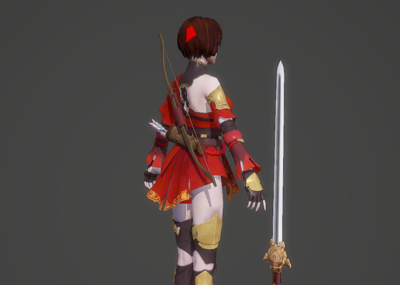 次世代 pbr 武侠风 美女 古装 弓箭手 中国风 武林 江湖 女中豪杰