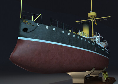 师济远号防护巡洋舰 济远_spikegao作品_船艇古代船/仿古船_cg模型网