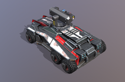 次时代科幻战车机械战车星球巡逻探测车