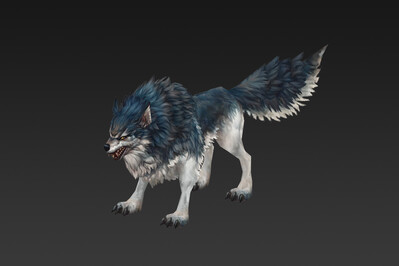 狼低模写实类型手绘贴图