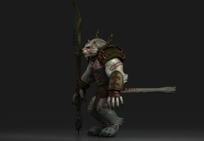 次世代白虎战士  虎头怪  虎卫  老虎  妖怪  白虎士兵  虎妖  大刀