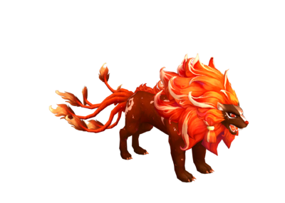两只神兽九尾狮子坐骑_zyfox作品_动物神话类_cg模型网