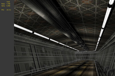 空间站通道 科幻场景 原创场景 太空长廊_小寒冰作品_场景科幻场景_cg模型网
