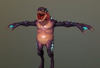 简模鱼人水怪  鱼妖   鱼怪  monster,包含10多