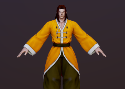 次世代 pbr 卡通 中国古装男子 拳师 武者 习武之人 修行者 护卫 镖师