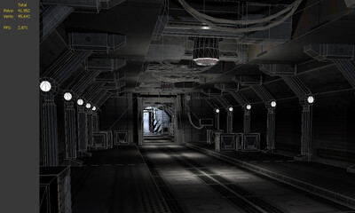 空间站通道 科幻场景模型-科幻场景模型库-3ds Max(.max)模型下载-cg模型网