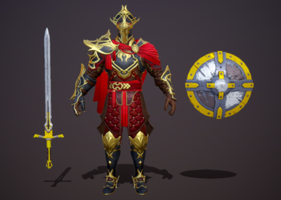 次世代 pbr 欧洲中世纪 皇家卫兵 铠甲战士 十字军 骑士 守卫 守护者