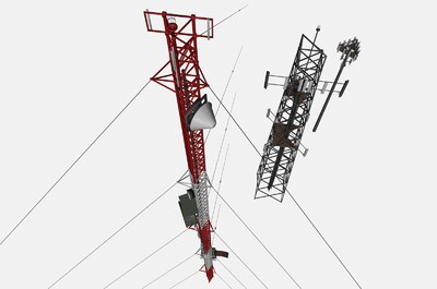 信号塔 发射塔基站手机信号塔4g5g基站天线塔楼顶基站接收塔中国移动