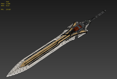 次世代 pbr 冷兵器 科幻 宽剑 饮血剑 武器 充能 神器 神兵利器 宝剑