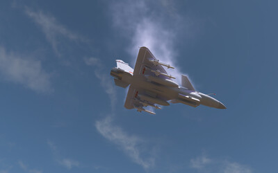 j-10b 落叶飘模拟动画 _em2018作品_飞机/航空器军用飞机_cg模型网