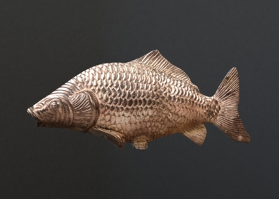 鲫鱼木雕,带贴图材质