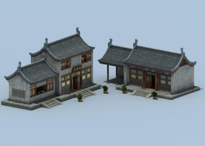 古建民房 房子模型-古代场景模型库-3ds Max(.max)模型下载-cg模型网