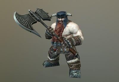 完整动画 矮人战士  手绘 矮人国士兵  魔戒 dwarf