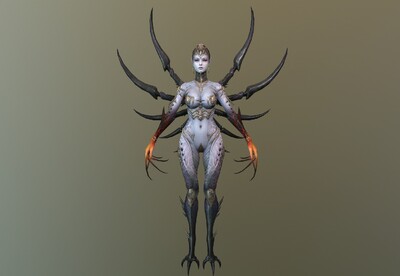 写实 异形魔女 helene 梦魇女魔 _marian作品_人物异形怪物_cg模型网