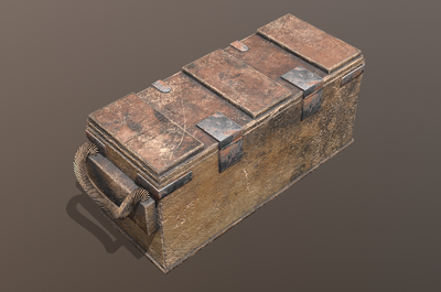 次时代pbr材质军用箱子 子弹箱  补给箱 木箱子 弹药箱 战争场景道具