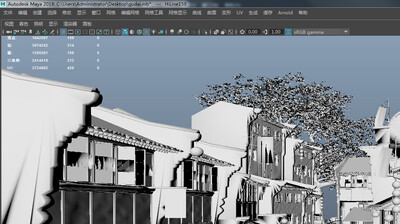 徽派建筑 古代街道场景模型 古人 闹市 _董玉方作品_场景古代场景_cg