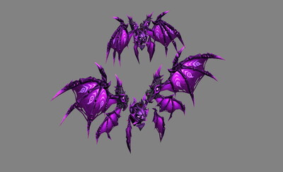 恶魔翅膀(张开/闭合形态)恶魔之翼 骨翼 大魔王 羽翼 鬼脸 鬼面具