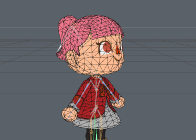 lowpoly女孩 9个表情 卡通 低面_zedsf作品_人物孩子-女_cg模型网