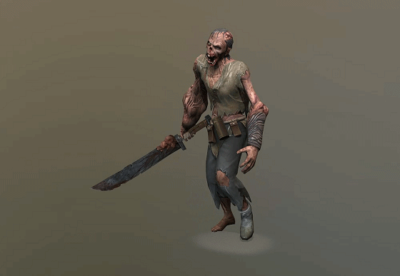 变异丧尸 恐怖行尸走肉 手绘丧尸战士