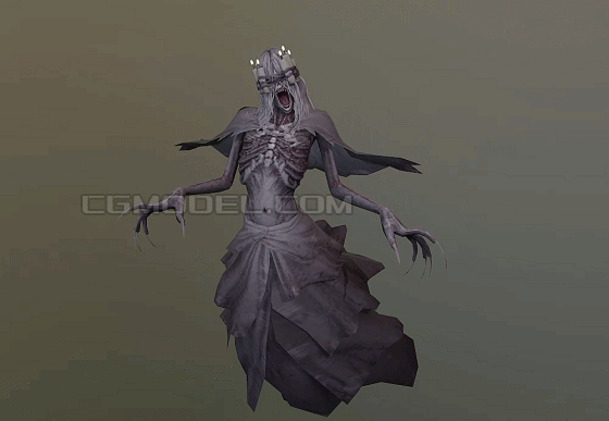 动画恐怖死亡狺女 邪恶女巫师 死亡女巫_marian作品_人物异形怪物_cg