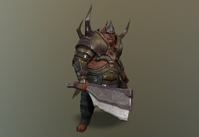 魔戒 盔甲半兽人 次世代 巨魔战士 _marian作品_人物异形怪物_cg模型