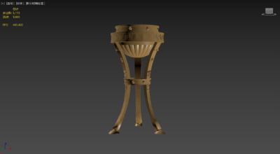 古代宫殿火盆 鎏金火盆模型-饮具/器皿模型库-FBX(.fbx)模型下载-cg模型网