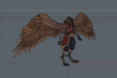 鸟人 怪物 游戏怪物 pbr 次世代 卡通 骨骼 老鹰拟人 鹰